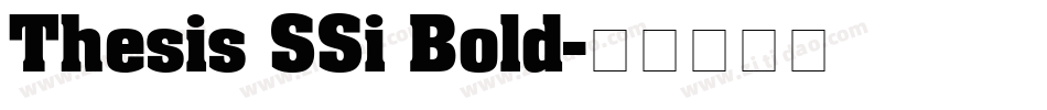 Thesis SSi Bold字体转换